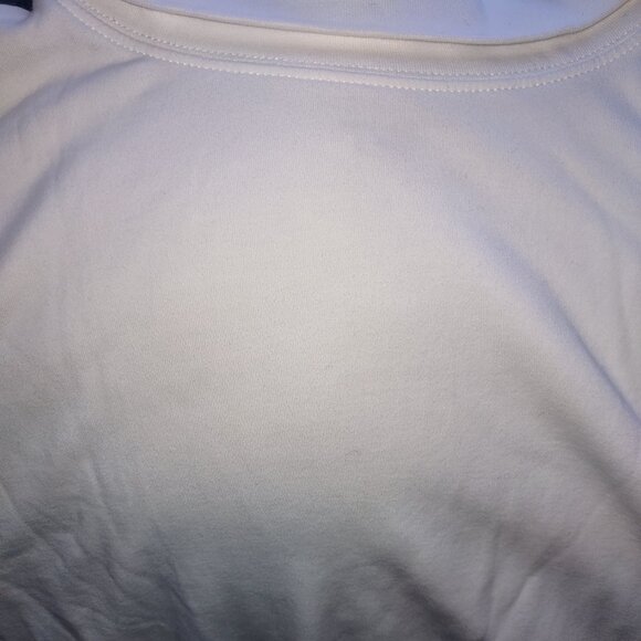 LL Bean ladies white turtleneck long sleeve cotton shirt, L - Picture 7 of 8